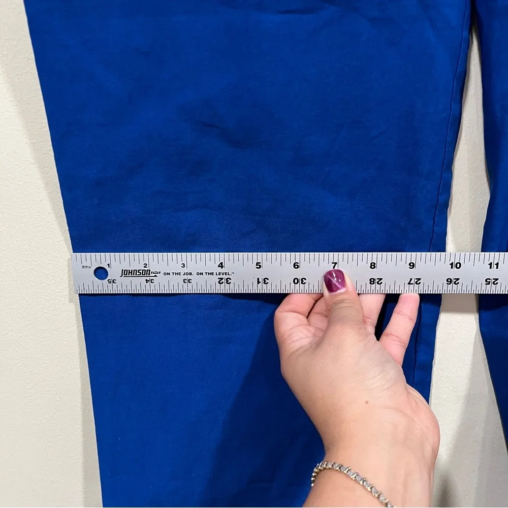 NWT Maeve blue night size 26 cropped ankle pants Anthropologie wide women - Picture 4 of 9